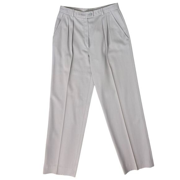 Vintage 70s Light Gray Le Painty High Waisted Tapered Pleated Pants size 24 - Picture 1 of 8